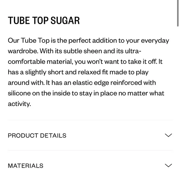 DJERF AVENUE tube top sugar NWT - small - Picture 10 of 15